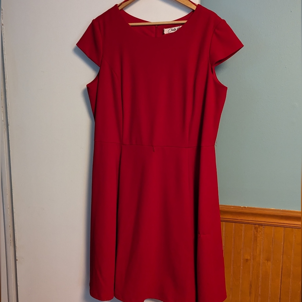 Vintage a line red dress Size 20W